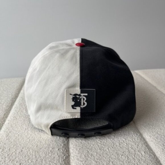 Burberry Black and White TB Logo Cap - Picture 4 of 10